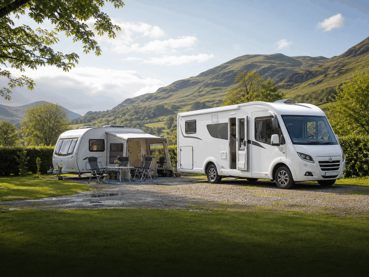 Wohnwagen, Wohnmobile und Campingplätze